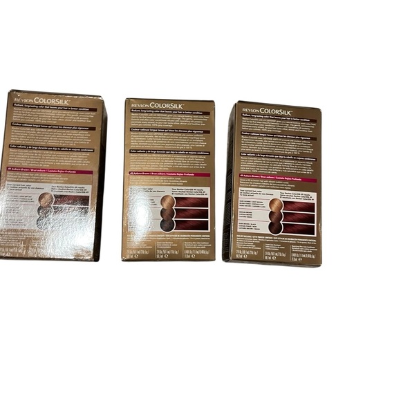Revlon ColorSilk Hair Dye 49 Auburn Brown. 3 sealed boxes new lot - Picture 2 of 3
